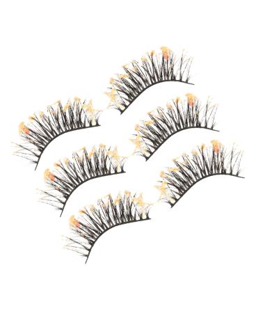 BELLIFFY 3 Pairs Fluffy False Eyelashes Fake Lashes Natural False Eyelashes Makeup Accessories Fake Eyelashes Extensions Short False Eyelashes Fake Eyelashes Individual False Lashes 4x1.2cm As Shown 1