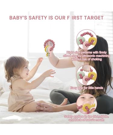 BPA-Free Baby Bite Ring Toy Keys Red Teething Aid for Babies 3 Months+ - Buy Online on SooperMarket.com