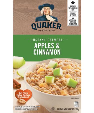 Quaker Apples & Cinnamon Instant Oatmeal Multi-Pack 8 Packets 264g (Pack of 12) - Buy Online on SooperMarket.com