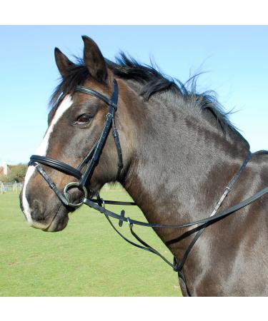 Heritage English Leather Running Horse Riding Schooling Martingale Blk Brn (Full Black)