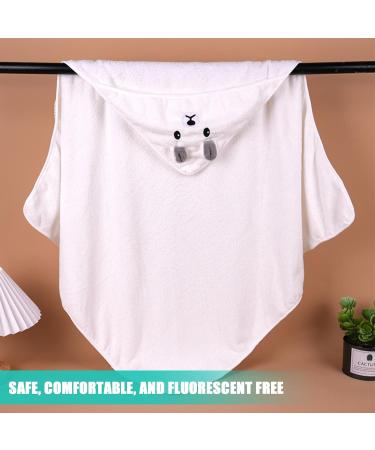 Funmo 3pcs Hooded Baby Towels | Soft Super Absorbent Bath Towels with Cute Patterns | Ideal for Newborns to 5 Years 80x80 cm - Buy Online on SooperMarket.com