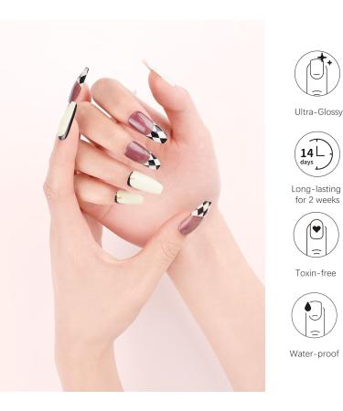 DANNI & TONI 28 Semi Cured Nail Wraps | Soft Self-Adhesive Gel Stickers | Salon-Quality Manicure Set - Buy Online on SooperMarket.com