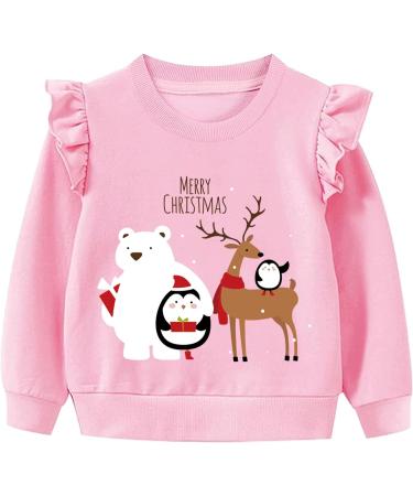 Girls Christmas Jumper Sweatshirt - Santa Claus Reindeer Top | Ages 1-7 Years - Buy Online on SooperMarket.com