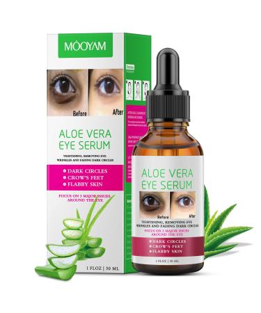 Eye Serum Eye Treatment Products  Aloe Vera Under Eye Brightener  Anti Aging Eye Serum for Dark Circle and Puffiness Dark Circle Under Eye Treatment for Women Hydrating Eye Serum for Bag Wrinkle 1FLOZ