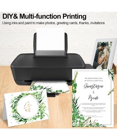 60 Pack 5x7 White Cardstock Paper - 250GSM Heavy Weight | Blank Printing Paper for Invitations, Announcements, Photos - 90 lb Thickness - Buy Online on SooperMarket.com