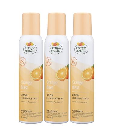 Citrus Magic Natural Odor Eliminator Air Freshener Spray for Home, Orange Blast, 3-Ounce, Pack of 3 Orange Blast 3 Ounce (Pack of 3)