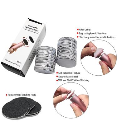 60pcs Replacement Sandpaper Pad Discs (80 Grit) for Electric Foot File Callus Remover - Buy Online on SooperMarket.com