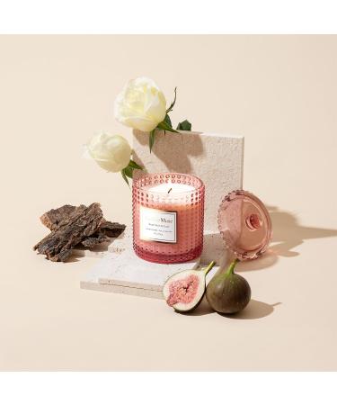 La Jolie Muse Damascen Rose Fragrance Candle - 75 Hours of Aromatic Bliss Natural Wax & Floral Aroma - Perfect Gift for Women - 285g Rose Noir & Oud - Buy Online on SooperMarket.com