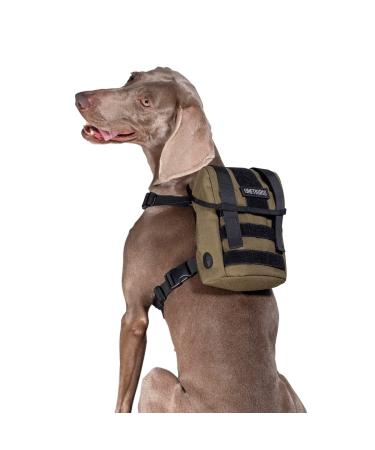 OneTigris Eureka Dog Backpack Small Dog Backpack with Poop Bag Dispenser for Daily Hiking for Small Dogs Green S