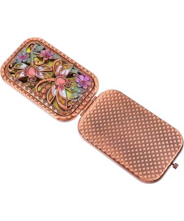Beaupretty Moms Gift Folding Pocket Mirror - Double-Sided Small Dragonfly Travel Makeup Mirror - Claret - Buy Online on SooperMarket.com