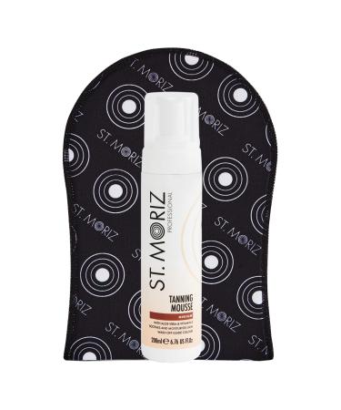 St. Moriz Professional Self-Tanning Mousse and Applicator Mitt Set - Medium - Natural Instant Bronzing
