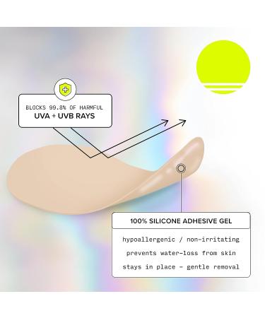 Sun Patch Reusable Under Eye Sunblock Patches - UPF 50 Face Stickers for UV Protection - Sunkiss (Nude) - 1 Pack/4 Pairs - Buy Online on SooperMarket.com