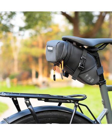 Cckole Waterproof Bicycle Saddlebag | Expandable 1.5-2L Bike Rear Bag with Reflective Features - Buy Online on SooperMarket.com