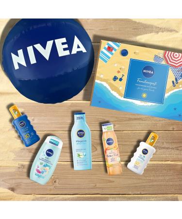 Nivea Family Fun Set - 5-Piece Sun Protection Gift Set with Sun Spray Care Shower & More for All Ages - International Shipping Available - Buy Online on SooperMarket.com