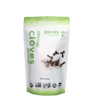 Spicely Organic Cloves Ground 1 Lb Bag Certified Gluten Free