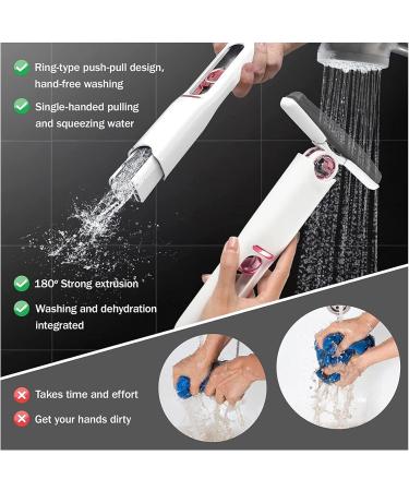 Portable Self-Squeeze Short Mop Lazy Hand Wash-Free Strong Absorbent Mop Mini Desktop Glass Cleaning Mop Mini Mop with Replaceable Mop Head White Suit - Buy Online on SooperMarket.com