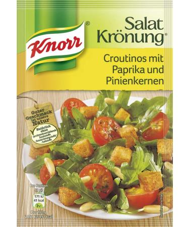 Knorr Salad Croutons (10 x 25 g) Paprika and Pine Nuts 25 g (Pack of 10)