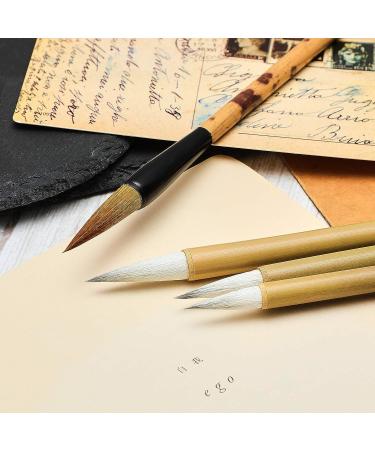 11 Pcs Chinese Calligraphy Brushes Set with Bamboo Holder - Japanese Style Sumi Painting Brushes for Kanji Art - Buy Online on SooperMarket.com