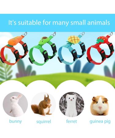 4 sets adjustable rabbit harness and leash set small animal cute waistcoat harness leash ferret harness guinea pig harness ferret leash with decorations for rabbit kitten puppy - Buy Online on SooperMarket.com