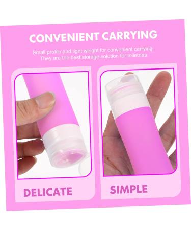 Mikinona Travel Storage Bottle Cylindrical Bottling Shampoo Bottle Refillable Bottle Shampoo Containers Silicone Liquid Bottle Empty Storage Silica Gel Cosmetic Set Bottle Purple Travel 11.4X3.6CM Purple - Buy Online on SooperMarket.com