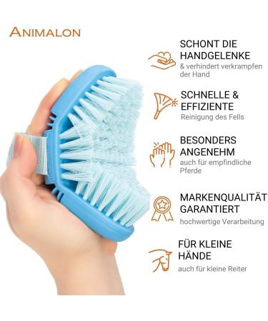 Animalon Children's Horse Cleaning Tools | Ergonomic Blue Card tsche Brush | Perfect Horse Gift for Kids - Buy Online on SooperMarket.com