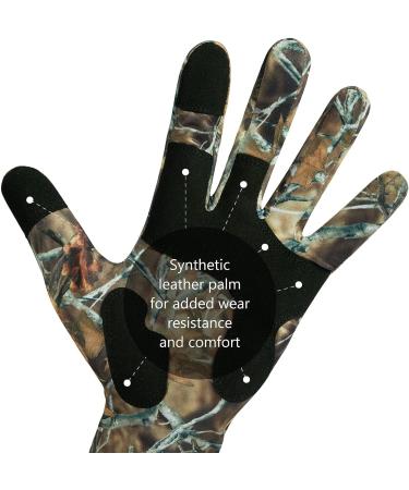 BASSDASH Men's Camo Hunting Gloves - UPF 50+ Lightweight Touchscreen - Autumn Forest - Large - Buy Online on SooperMarket.com