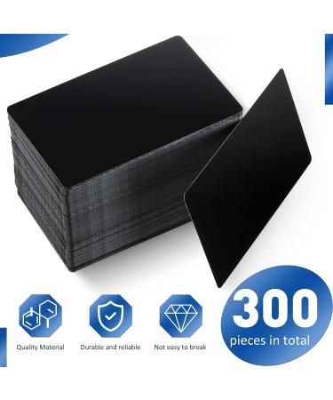 Marspark 300 Pieces Metal Engraving Blanks - Aluminum Business Card Blanks for CNC & Laser Engraving - 0.21mm Thickness - DIY Cards - Black - Buy Online on SooperMarket.com