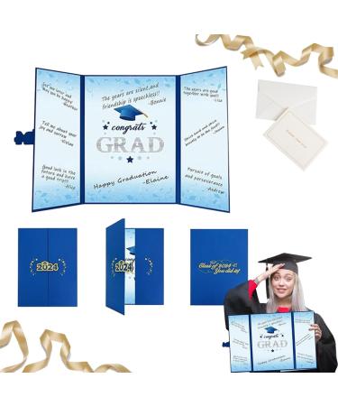 LONGLUAN 2024 Graduation Guest Book Graduation Guest Book 2024 Graduation Sign in Book Graduation Party Guest Book Graduation Party Guest Book 2024 Class of 2024 Graduation Guest Book (Blue)
