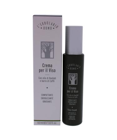L'Erbolario Baobab And Green Coffee Face Cream For Men - Invigorating Energizing Treatment To Fight The Onset Of Sagging And Fatigue - Has An Immediate Firming Effect - Ideal For Dry Skin - 1.6 Oz