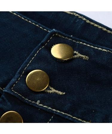 Sanahy Women's Casual High Waist Denim A-Line Skirt | Knee-Length Fishtail Jean Skirt - XL Dark Blue - Buy Online on SooperMarket.com