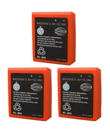 WELLVEUS 3 Pack BA223030 Battery 3.6V 2100mAh for HBC Remote Control Rechargeable Battery