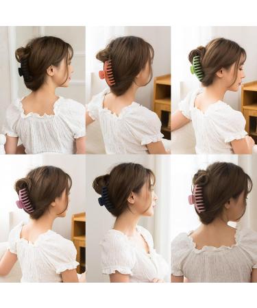 SYGY 6PCS Large Hair Claw Clips for Women - Nonslip Matte Strong Hold Banana Clips for Thick/Thin Hair - Fashion Jumbo Jaw Clips in 6 Colors - Buy Online on SooperMarket.com