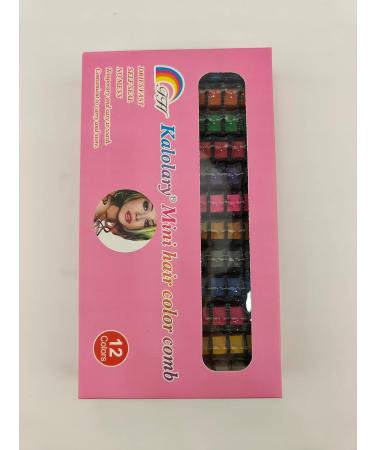 Kalolary 12 Colors Hair Chalk Comb - Temporary, Non-Toxic & Washable Hair Dye for Girls, Kids & Party - Perfect for Halloween, Christmas & Cosplay - Buy Online on SooperMarket.com