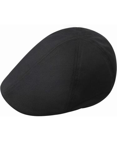 JANGOUL Men's Cotton Twill Flat Cap Black - Large-X-Large | Gatsby Newsboy Hunting Hat - Buy Online on SooperMarket.com