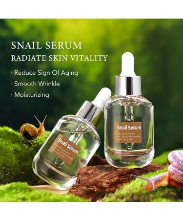 LIYALAN Collagen Snail Mucin Face Serum | Anti-Aging & Moisturizing Skincare | 30ml - Shop Internationally - Buy Online on SooperMarket.com