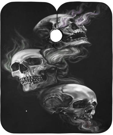 Three Skulls Barber Cape for Men and Women Adjustable Neckline Hair Cutting Kits Lightweight Waterproof Barber Apron Perfect for Salon & Home 55.1x64.9 inch - Buy Online on SooperMarket.com