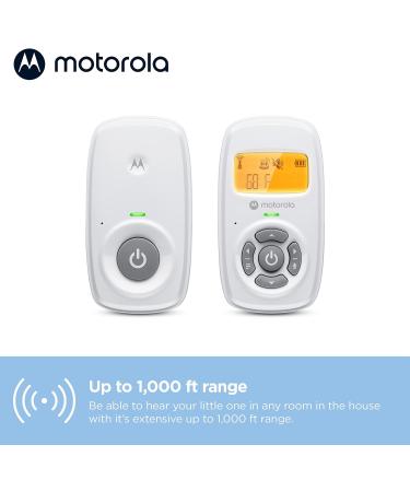 Motorola Nursery AM24 Audio Baby Monitor with Room Temperature Display, High Sensitivity Microphone, Two-Way Talk - White | Single MBP24 - Buy Online on SooperMarket.com