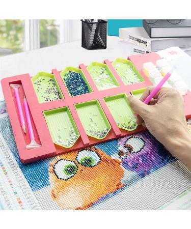 HXYQMMY Diamond Painting Accessories Tray Organizer - 8 Slots Multi-Boat Holder for Square Bead Storage Containers - Ideal Craft Tool Kit for Adults - Buy Online on SooperMarket.com