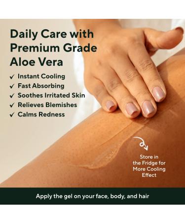 AROMATICA Organic Aloe Vera Gel 10.14oz - Soothing, Cooling, Moisturizing - Vegan & EWG Verified - Buy Online on SooperMarket.com