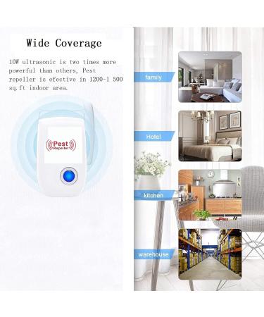 Ultrasound Pest Control - 6 Piece Electronic Mosquito & Insect Defense for Indoor Use | Effective Protection Against Mosquitoes Spiders & Insects - Buy Online on SooperMarket.com