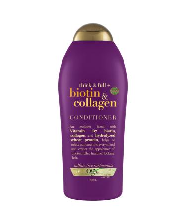 OGX Thick & Full + Biotin & Collagen Conditioner, Salon Size, 25.4 Fl Oz Conditioner 25.4 Fl Oz (Pack of 1)