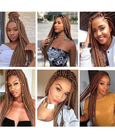 24-Inch Ombre Brown Jumbo Braid Hair Extensions | Kankalon 6Pcs Box Braids for Art & Style - Buy Online on SooperMarket.com