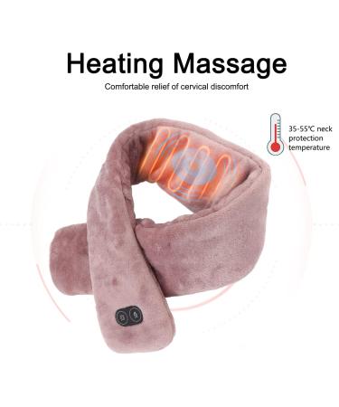 USB-Powered Electric Heating Pillows | Soft Warm Neck Wrap & Vibration Massage for Pain Relief | Ideal Gift for Adults & Seniors - Light Brown - Buy Online on SooperMarket.com