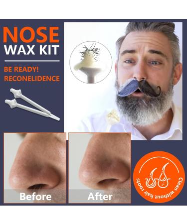 Nose Wax Kit Nose Wax 100g for Men & Women Nose Hair Removal Wax Hair Wax with 20 Applicators 10 Containers Nose Wax Quick Easy Nose Hair Wax Kit (10-20 Times Usage) - Buy Online on SooperMarket.com