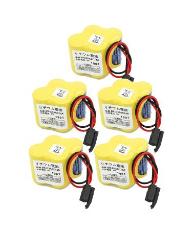 5 Pack 4400mAh BR-2/3AGCT4A 6V Replacement Battery for FANUC A98L-0031-0025 CNC System Non-Rechargeable