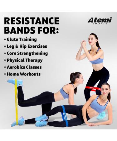 Resistance Bands Set of 5 | Exercise Bands for Glutes Hips & Legs | Ideal for Home Workouts | Resistance Band Set for Men & Women - Buy Online on SooperMarket.com