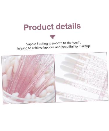 NOLITOY 400 Pcs Lip Brush Set | Disposable Lip Gloss & Eyeshadow Applicators | Pink Crystal Handle Makeup Brushes - Buy Online on SooperMarket.com