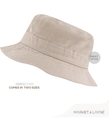 Cute Cotton Bucket Hat for Beach Sun Summer Travel - White (XS-S) - Men, Women, Teens - Packable & Lightweight - Buy Online on SooperMarket.com