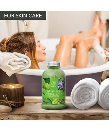 Bathing Salt 600g with Pine Eucalyptus Fir & Rosemary Oils - Sea Salt Bath for Relaxation Wellness & Aromatherapy - Enhance Sleep & Beauty - Buy Online on SooperMarket.com