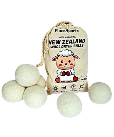 Wool Dryer Balls Quicker Drying Reduces Wrinkles and Ironing Replaces Fabric Softener 6 Large New Zealand Wool Balls Lasts More Than 1000 Loads